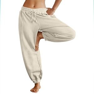 Womens Fleece High Waisted Sweatpants Size Large